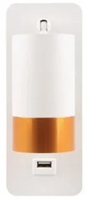 Faretto da parete con caricatore USB 1xGU10/35W/230V bianco/oro