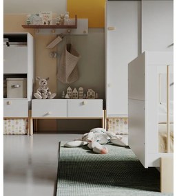 Appendiabiti da parete per bambini grigio chiaro/naturale Cube - Pinio