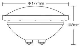 Lampada LED PAR56 per Piscine 27W RGB+CCT 12V AC/DC - LoRa 433MHz Colore RGB+CCT