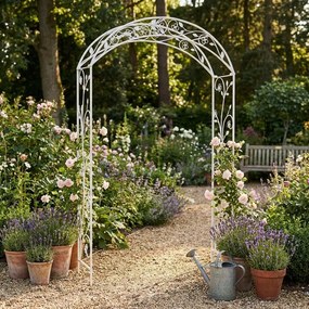 DORIAN - arco decorativo bianco ossidato