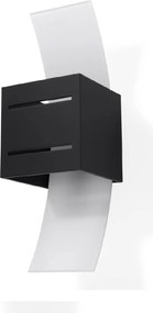 Lampada da Parete LORETO G9 in Alluminio e Vetro - Nera