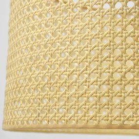 Lampadario a sospensione con filo ALBA 1xE27/15W/230V diametro 20 cm rattan/nero