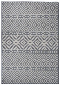 Tappeto Da Esterni A Tessitura Piatta 160x230 Cm Strisce Blu /