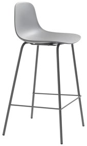 Sgabello da bar grigio in plastica (altezza della seduta 67,5 cm) Whitby – Unique Furniture