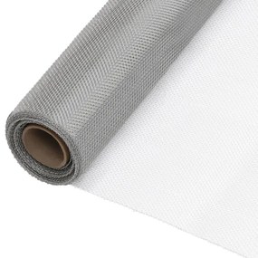 Recinzione İn Rete İn Acciaio Inossidabile 80x2000 Cm Argento /