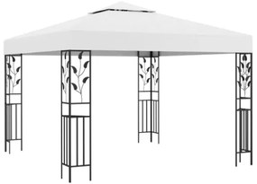 Gazebo con Luci LED a Stringa 3x3 m Bianco