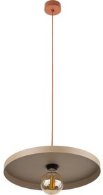 Lampadario a sospensione con filo SILA 1xE27/15W/230V diametro 40 cm beige/color mattone