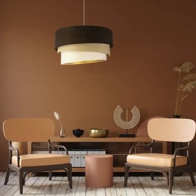 Duolla - Lampadario a sospensione con filo DEVON 1xE27/40W/230V diametro 45 cm marrone/beige