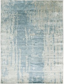 Tappeto in viscosa a pelo corto fatto a mano Esila