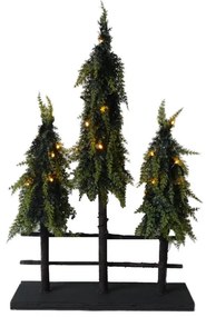 Albero di Natale artificiale verde con illuminazione H 60 cm x Ø 35 cm
