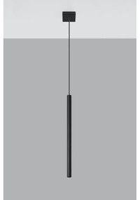 Apparecchio a sospensione nero Singolo Fideus - Sollux