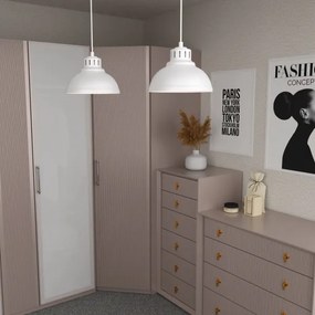 Lampadario a sospensione con filo SVEN 2xE27/15W/230V bianco