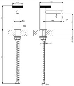 Rubinetto miscelatore lavabo monocomando senza scarico cromo Anello 63302 Gessi