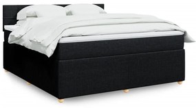 Giroletto A Molle Con Materasso Nero 180x200 Cm İn Tessuto /
