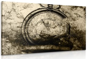Quadro su tela – Orologi antichi in seppia