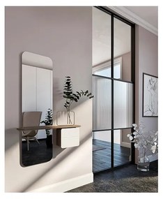 Set da corridoio bianco-marrone con decoro in rovere One More Look - UMAGE