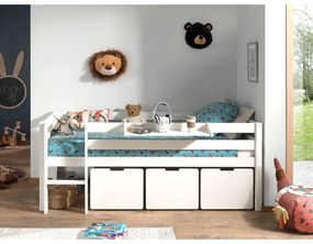 Letto rialzato per bambini bianco, 90 x 200 cm Pino - Vipack