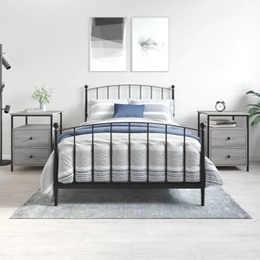 Comodini 2 Pz Grigio Sonoma 44x45x60 Cm İn Legno Multistrato /