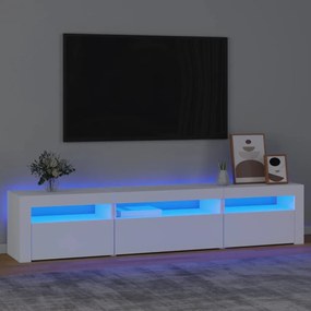 Mobile Porta Tv Con Luci Led Bianco 195x35x40 Cm /