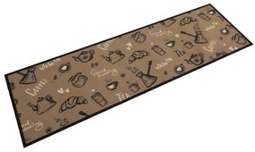 Tappeto Da Cucina Lavabile Marrone Mattutino 45x150 Cm Velluto /