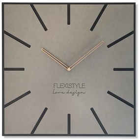 Orologio elegante quadrato in colore grigio chiaro