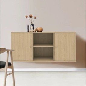 Cassettiera bassa a sospensione in rovere naturale 133x61 cm Mistral - Hammel Furniture
