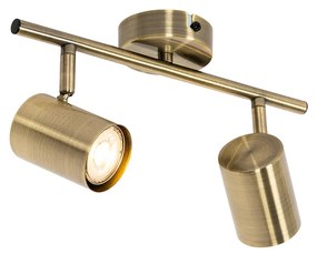 Faretto moderno bronzo orientabile 2 luci - Jeana