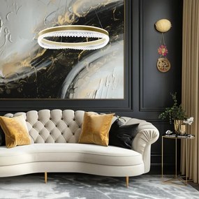 Lampadario LED a sospensione con filo LED/52W/230V diametro 60 cm oro