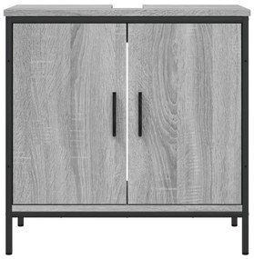 Mobile lavabo bagno grigio sonoma 60x30x60 cm legno multistrato