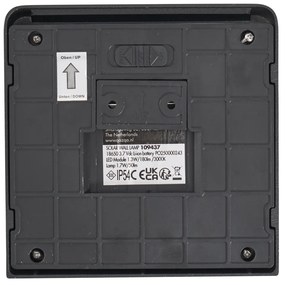 Lampada da parete nera con LED IP54 con sensore di movimento solare - Border