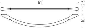 Colombo Land B2811 portasciugamani 61 cm a parete Cromo