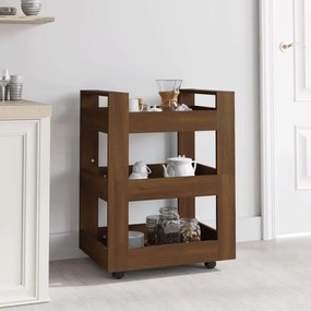 Carrello Da Cucina Rovere Marrone 60x45x80 Cm Legno Multistrato /