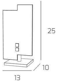 Abatjour Moderno Tetris Metallo Bianco Vetro 1 Luce G9