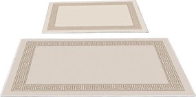 Set di tappetini per il bagno marrone chiaro 2 pz 60x100 cm – Foutastic