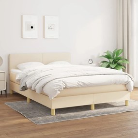 Giroletto A Molle Con Materasso Crema 140x200 Cm İn Tessuto /