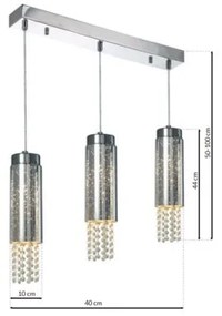 Lampadario a sospensione con filo MOONLIGHT 3xE14/40W/230V