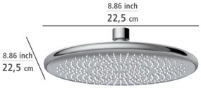 WENKO 23998100 - Soffione doccia WATERSAVING SYSTEM 22,5x22,5 cm cromo lucido