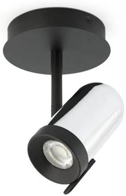 Faro 43531 - Luce Spot ORLEANS 1xGU10/8W/230V argento/nero