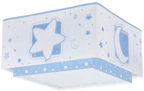 Dalber 63236T - Plafoniera per bambini MOONLIGHT 2xE27/60W/230V blu