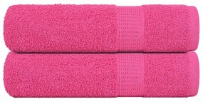 Asciugamani Doccia 2 Pz Rosa 70x140 Cm 360 G/m² 100% Cotone /