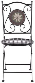 Set da giardino 2 posti in metallo nero CARIATI Beliani
