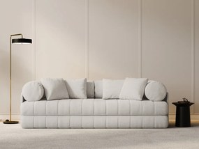 Divano letto Kemi 3 posti in bouclé – L206 cm