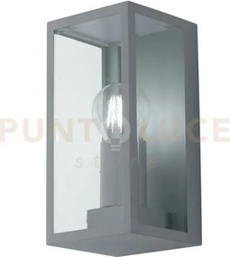 Applique mondrian silver 1 luce attacco e27 ip44 11x13x23,6cm in me...