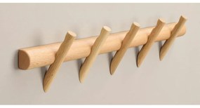 Appendiabiti da parete in legno di quercia in colore naturale Hillmond - Rowico