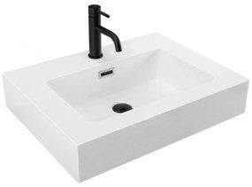 Lavabo da appoggio in ceramica Rea Alison White