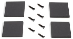 Gambe da tavolo Square rettangolari 72x60 cm in acciaio verniciato nero