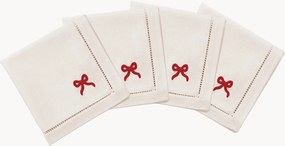 Set di 4 tovaglioli fatti a mano Bow