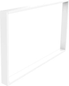 Gamba per mobili rettangolare STEELMI Tube in acciaio bianco H 71 cm