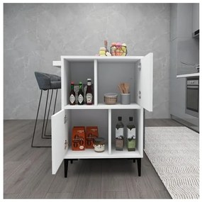 Mobile Da Cucina Multiuso Dispensa 60x35x90 Nikla Bianco