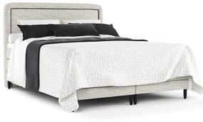 Letto boxspring grigio chiaro 180x200 cm Dove - Maison de Rêve